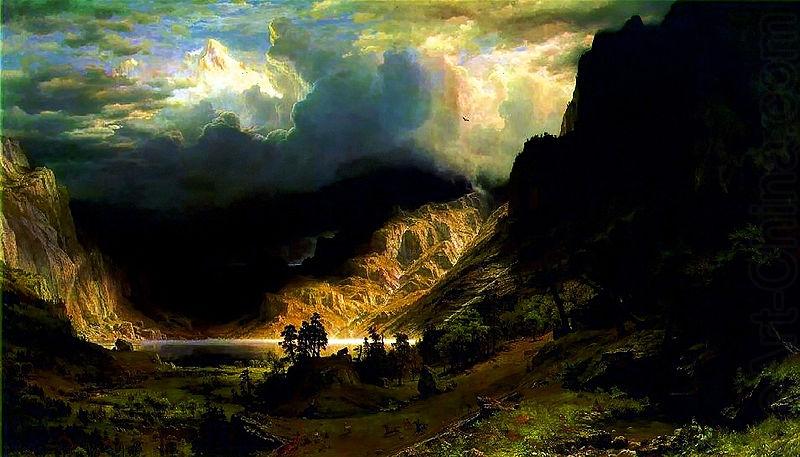 Albert Bierstadt Storm in the Rocky Mountains Mt Rosalie china oil painting image